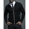 Comercio Exterior Amazon Chaqueta Talla Grande para Hombre Cárdigan Casual Otoño e Invierno Abrigo Cálido para Hombre Moda Suéter de Punto con Cuello Alto