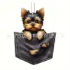 Novo Pingente de Carro Plano de Material Acrílico de Cachorro Fofo Transfronteiriço Acessórios para Mochila Decoração de Casa