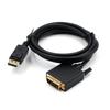 Adaptador DP a DVI 1.8 m de gran tamaño Adaptador DP a DVI-D 1.8 m HD chapado en oro 1080P