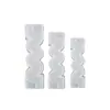Molde de Vela Geométrica em Linha S-Shaped Papoula Coluna Ondulada Molde de Silicone para Sabão Artesanal DIY Vela Ornamento de Aromaterapia