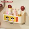 Estante de Almacenamiento para Baño con Ventosa Dopamina Estante sin Clavos Montado en la Pared Caja de Almacenamiento para Cepillo de Dientes y Peine Montada en la Pared del Baño