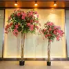 Planta Verde de Bougainvillea Simulada Árvore de Flor Artificial Casa Sala de Estar Shopping Center Vitrine de Loja Arranjo de Casamento Ornamentos Decorativos de Chão