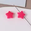 Dulces y Versátiles Accesorios para el Cabello de Estrella de Cinco Puntas Perforada Recta de Acrílico Flocado para Otoño e Invierno Diadema Accesorios para Manualidades