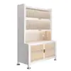 Estante de almacenamiento de cocina de gabinete, aparador integrado, montado en la pared, de pie, multifuncional, gabinete multicapa con microondas