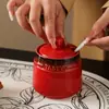 Caixa de Tempero de Cerâmica Estilo Francês para Uso Doméstico, Saleiro, Açucareiro, Pote de Especiarias, Pote Pequeno Picante de Óleo Arco-Íris Degradê Francês para Restaurante