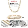 Colar Xuan Di Figaro Link Cubano Masculino Banhado a Cobre Ouro 18K 8mm Transfronteiriço Hip Hop Rap Festa Colar Feminino