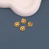 Letras inglesas retrô smiley face liga pequeno pingente diy artesanal pulseira colar jóias material acessórios