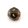 Dados Poliedros de Piedra de Sangre Africana Natural Tallados con Números Juego de Mesa Dnd Juego de Mesa Siete Piezas Z09