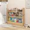 Estante de Livros Montada na Porta Rack de Armazenamento para Casa Quarto Montada na Parede do Chão ao Teto Armazenamento Multicamadas Madeira Maciça Montada na Parede Estante Infantil