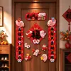 2027 Año del Cordero Año Nuevo Chino Parejas Magnéticas Pegatinas para Puerta Pegatinas Magnéticas de Caracteres de Fortuna Pegatinas Magnéticas de Personajes de Dibujos Animados Culturales Creativas Decoraciones Magnéticas