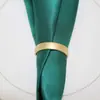 Nuevo hotel dorado mate hebilla de servilleta semicircular con letra D anillo de servilleta de metal simple anillo de servilleta creativo venta al por mayor de fábrica