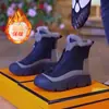 Zapatos de Algodón Transfronterizos para Mujer, Suela Gruesa, Que Aumentan la Altura, Cómodos, Cortavientos, Cálidos, Botas Martin, Caña Alta, Modernos, Estilo Coreano, Zapatos Versátiles para Mujer