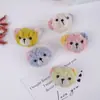 Clip de lana lindo para el cabello DIY clip lateral de dibujos animados clip para el cabello tocado oso broche de felpa accesorios de muñeca animal