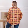 En Stock Camisa Casual Suelta de Manga Larga con Retazos para Mujer
