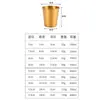 Vaso Estilo Coreano de Acero Inoxidable 304 Comercial Vaso para Cerveza Resistente a Caídas Vaso para Jugo de una Sola Capa Dorado Vaso para Bebidas Frías Apilable