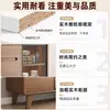 Aparador de Madera Maciza Estilo Americano, Gabinete de Almacenamiento para Pared de Sala de Estar, Gabinete de Té Integrado, Armario Pequeño de Almacenamiento para el Hogar, Gabinete con Cajones
