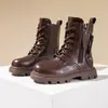 Botas Martin para Niña 2026 Nuevo Estilo Otoño/Invierno, Zapatos de Algodón Forrados de Felpa, Botines de Nieve para Niños Medianos y Grandes, Botas de Princesa para Niños