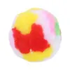 Brinquedo Personalizado para Gatos Bola Elástica em Cores Doces Coloridas, Bola Mordedora Macaron para Limpeza Dental e Mastigação de Gatos, Bola Arco-Íris para Mordiscar Gatos