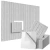 Suministro Transfronterizo de Paneles de Fieltro con Ranura Vertical, Paneles Acústicos de Fibra de Poliéster, Decoración de Paredes de Fondo, Reducción de Ruido Interior, Aislamiento Acústico Autoadhesivo