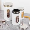 Tarro sellado de acero inoxidable para granos de café, alimentos, té, bocadillos, dulces y frutos secos.