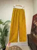 [Li] Nuevos pantalones rectos de jacquard estilo chino con sutil brillo, casuales, nueva colección otoño 2026, versátil ropa de mujer estilo chino