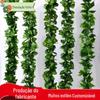 Simulação Folha Verde Rattan Creeper Decorativo Falsa Flor Tubo de Videira Envolto Verde Planta Folhas Plástico Videira Uva
