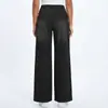 Jeans de Cintura Alta de Pierna Ancha con Dobladillo de Orejas de Gato, Mezclilla Lavada, Cintura Elástica, Pantalones Rectos Fluidos, Pantalones de Mezclilla de Corte Holgado para Mujer