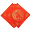 Papel Rojo Engrosado con la Palabra "" para Pareados de Año Nuevo, Papel Rojo en Blanco para Caligrafía a Mano, Pegatinas Doradas para Puerta al por Mayor