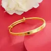 Pulsera deslizante de trébol de cuatro hojas de la suerte en imitación de oro vietnamita, de diseño moderno, lujo ligero, simple y fresco, apertura ajustable