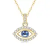 Collar Colgante Ojo del Diablo para Mujer Chapado en Oro de 14K Diseño de Nicho Personalidad Estilo Dulce Fresco Adornos de la Antigua Grecia Al por Mayor