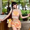 Nuevo Traje de Baño 2025 para Mujer Bikini de Gama Alta Manga Corta Cubre-traje Conjunto de Cuatro Piezas Dividido Es Conservador, Adelgazante y Hermoso