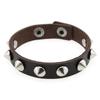 Pulsera de Botón de Presión Remache de Acero Inoxidable Estilo Europeo y Americano Moda Pulsera de Cuero para Pareja Moda Gótica Pulsera DingTalk