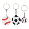 Llaveros Creativos de PVC, Colgantes de Fútbol y Baloncesto, Accesorios Temáticos de Pelotas, Dijes para Mochila, Pequeños Regalos de Goma Suave, Al por Mayor en Stock