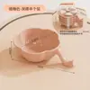 Juego de platitos florales color crema para salsas con tapas, a prueba de polvo, para uso doméstico, platitos de plástico para condimentos, platitos pequeños para guarniciones, tazones para mojar para hot pot con asas