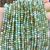 Cuentas de jade australiano con cara cortada, cuentas de jade australiano naturales facetadas, accesorios para collar y pulsera de cuentas tejidas.