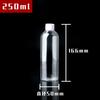 Botella de plástico transparente PET de gran capacidad 200 250 300 500ml boca pequeña botella delgada para dividir líquidos
