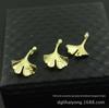 Materiais de joias para grampos de cabelo DIY atacado adereços de filmes e séries folhas folha de ginkgo cobre fundido acessórios de cabelo