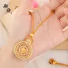 Nuevo Colgante de Brújula de Luz de Buda Dorado Arena Estilo Chino, Exquisito Colgante de Brújula con Pestillo Vajra Completamente Diamantado Que No Se Desvanecerá por Mucho Tiempo