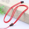 Cuentas de barril de palo de rosa de hoja pequeña Cuerda colgante de línea de jade Cuerda colgante rojo negro marrón para hombres y mujeres incrustado sándalo rojo ajustable