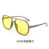 Óculos de Sol Retro de Lente Dupla para Homens, Para Dirigir ao Ar Livre, Óculos de Sol Fashion Anti-UV, Óculos de Pesca, Óculos de Visão Noturna