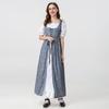 Vestido Sexy Vintage Deusa Novo Desejo Medieval Irlandês Ombro a Ombro Alça Cintura Apertada Costura