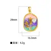 Estilo Pintura al Óleo Jardín de Monet Collar Colgante Flor de Esmalte Colorida Accesorios Estilo Chino DIY Venta al por Mayor