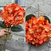 Atmosfera de outono cor caramelo laranja-amarelo flores artificiais casa hotel casamento decoração suave arranjo de flores flores de mesa atacado