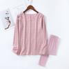 Outlet de Fábrica Primavera y Otoño Ropa de Algodón Lycra Algodón Rayada Sencilla Ropa de Otoño y Pantalones Conjunto de Ropa para Casa Pijamas