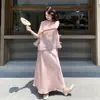 Moda Verão 2026 Casual Temperamento Emagrecimento Novo Estilo Chinês Bordado Gola Alta Colete + Vestido Camisola Conjunto