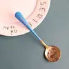Colher Starbucks de Aço Inoxidável, Colher Doméstica Premium Doraemon, Pequena Colher Coreana Criativa Estilo Ins, Colher Fofa de Deusa, Adorável e Divertida