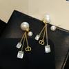 Pendientes geométricos redondos de perla con aguja de plata, de Corea del Sur, ligeros, de lujo, de alta calidad, a la moda, elegantes, combinables, al por mayor.