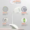 Lámpara de Mesa Recargable Tipo Pinza para Dormitorio Cama Escritorio Lámpara de Mesa Pequeña Lámpara de Mesita de Noche para Dormitorio Lámpara de Lectura para Estudiar Regalo de Empresa