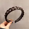 2025 Trenza de Tres Hilos Espiga Diadema Peluca con Diadema de Corona Alta Pasador Accesorio para el Cabello de Celebridad de Internet Diadema Texturizada