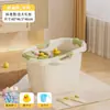 Cubo de Almacenamiento Cubeta Gruesa para Baño de Bebé Asiento para Bebé Plástico Grueso Cubeta de Baño Gruesa Tina Cubo Grande de Almacenamiento para Niños